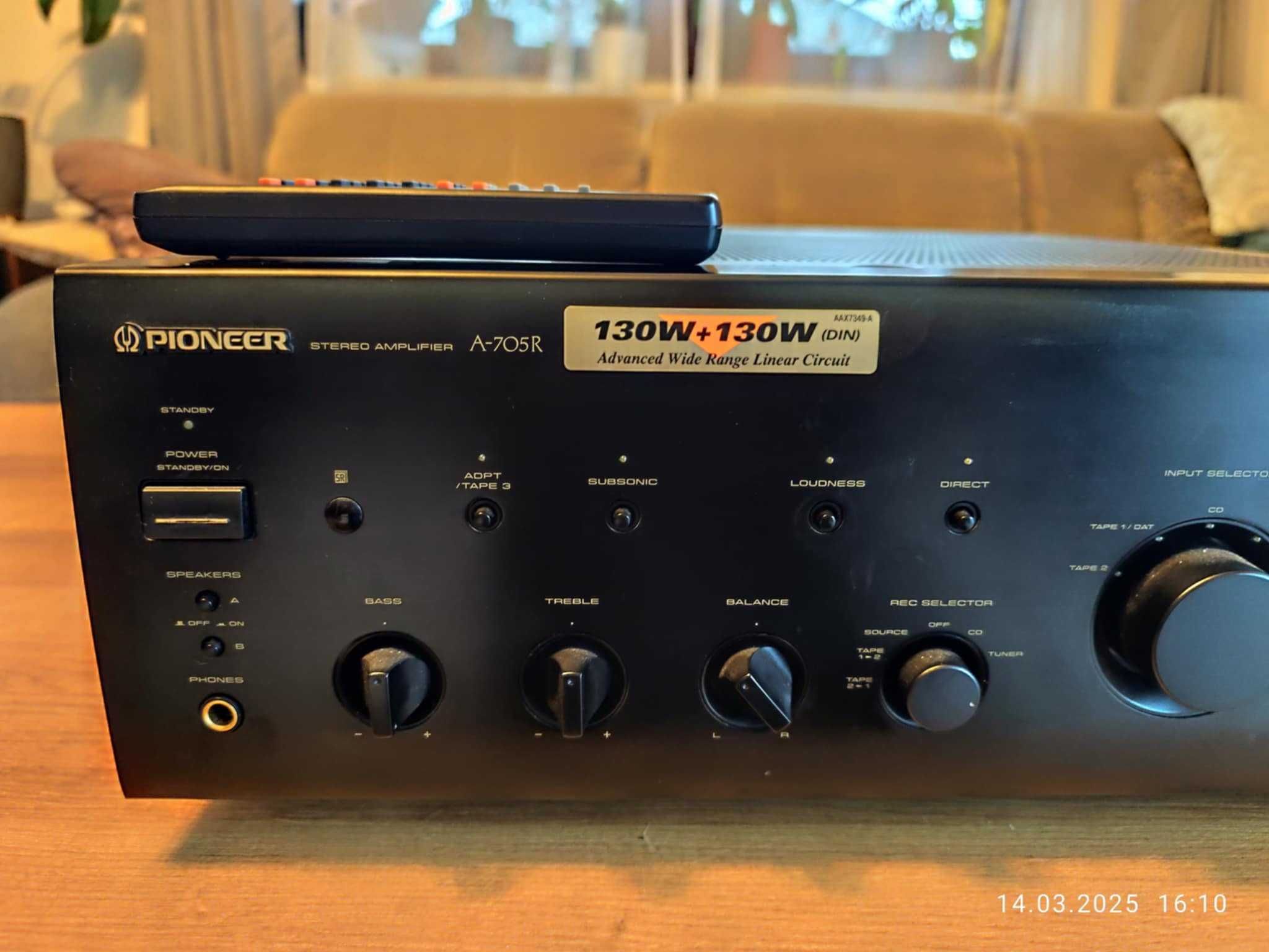 Pioneer A-705R Wzmacniacz Stereo + pilot