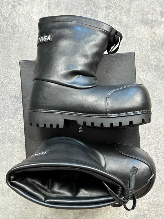 BALENCIAGA Alaska Ski Boots Leather Black ботинки буты черные чорні