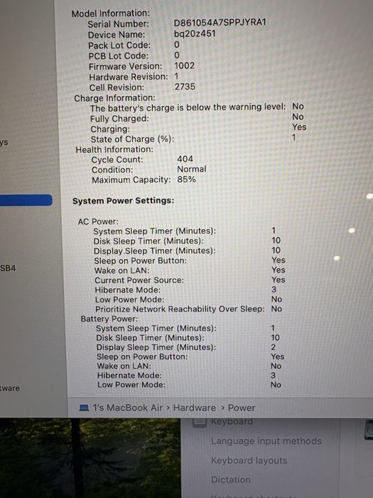 Macbook M1 air 16/256 space