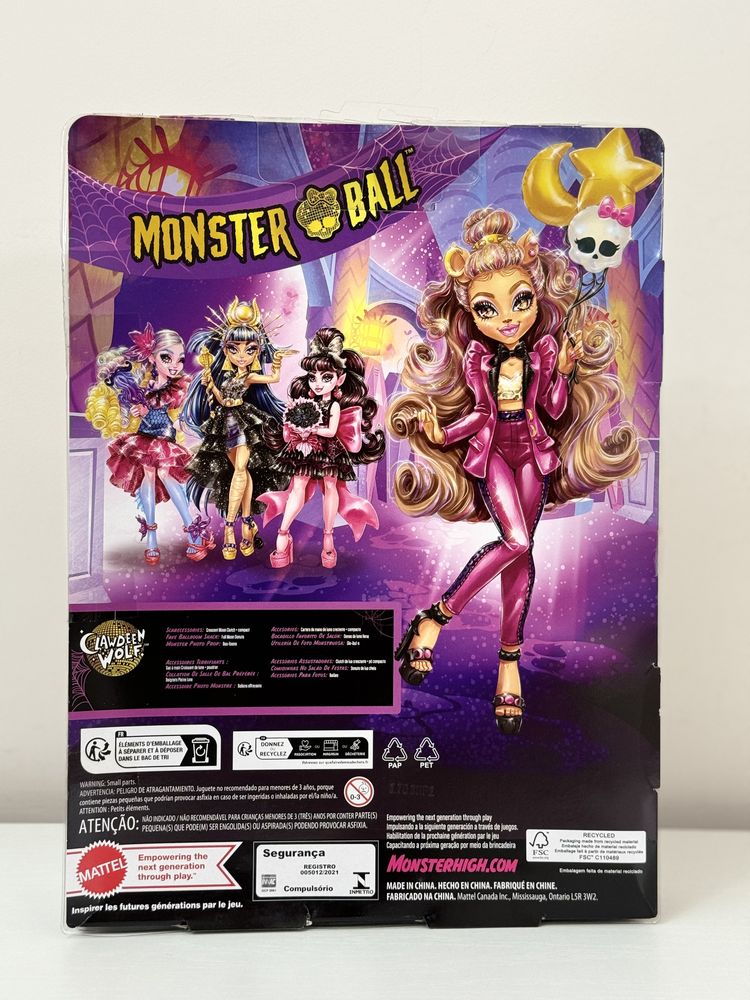 Лялька Monster High Ball Clawdeen Wolf Клодін