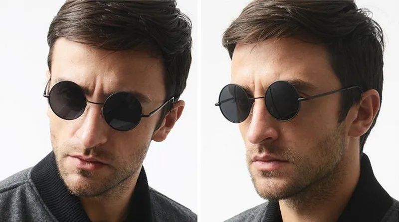 Окуляри Hippie black, поляризовані, круглі, чоловічі, жіночі, чорнц