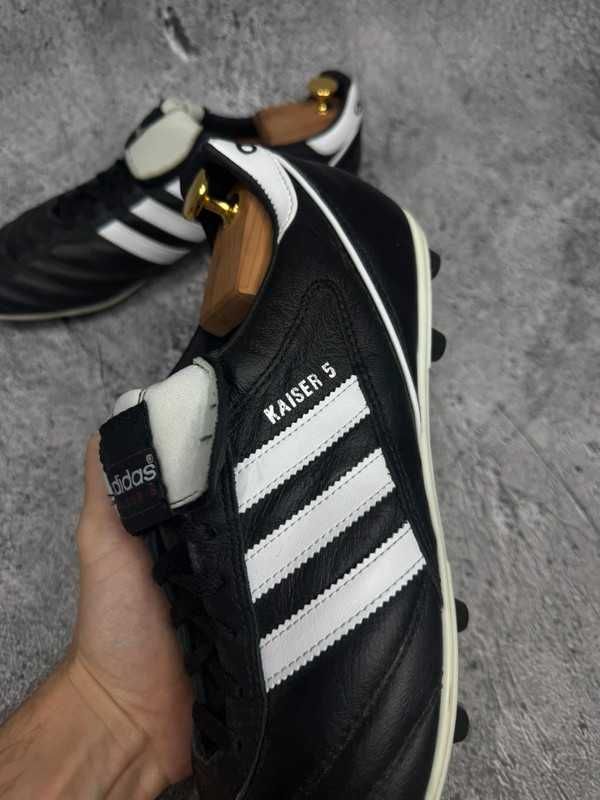 Buty piłkarskie Adidas Kaiser 5 Liga FG korki czarne skóra rozmiar47,5