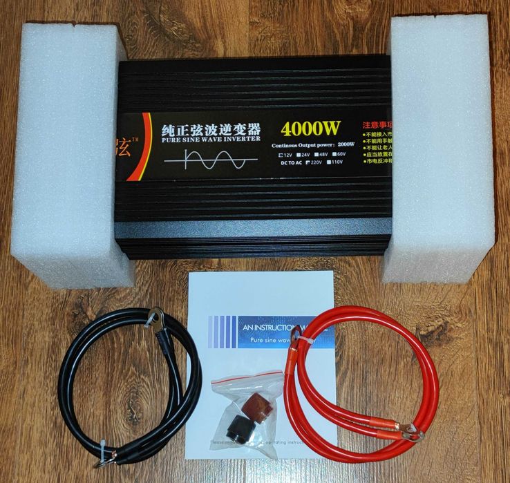 Инвертор 4000w чистый синус. Преобразователь тока. 12v в 220v