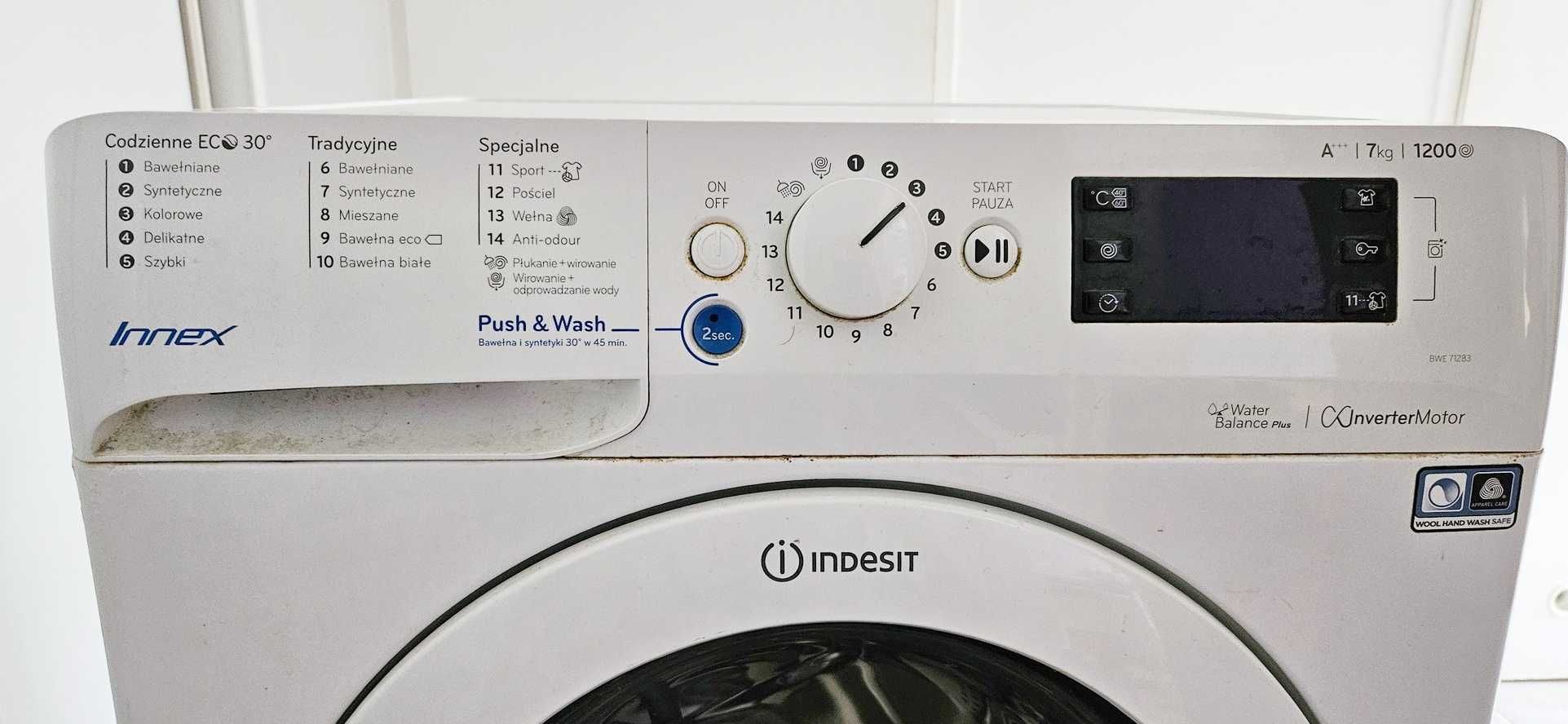 Pralka Indesit BWE 71283 7kg wolnostojąca - sprawna