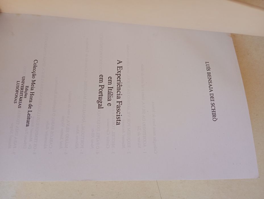 A experiência fascista em Itália e em Portugal