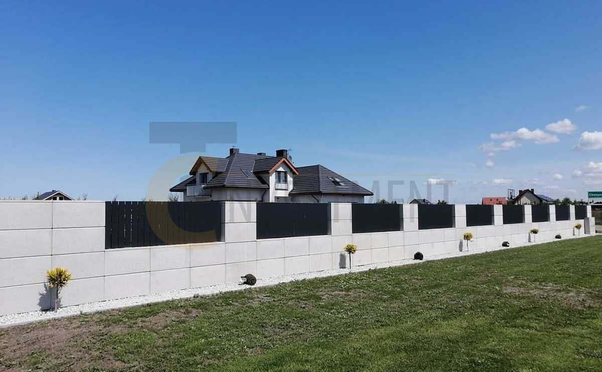 Bloczki pustaki ogrodzeniowe betonowe 80x25x30 BETON ARCHITEKTONICZNY