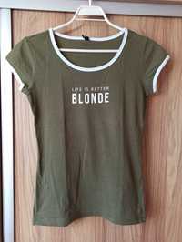 T-shirt live is better blonde