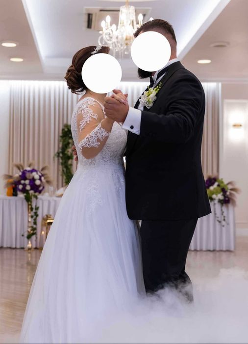 Długa Suknia Ślubna rozmiar 38