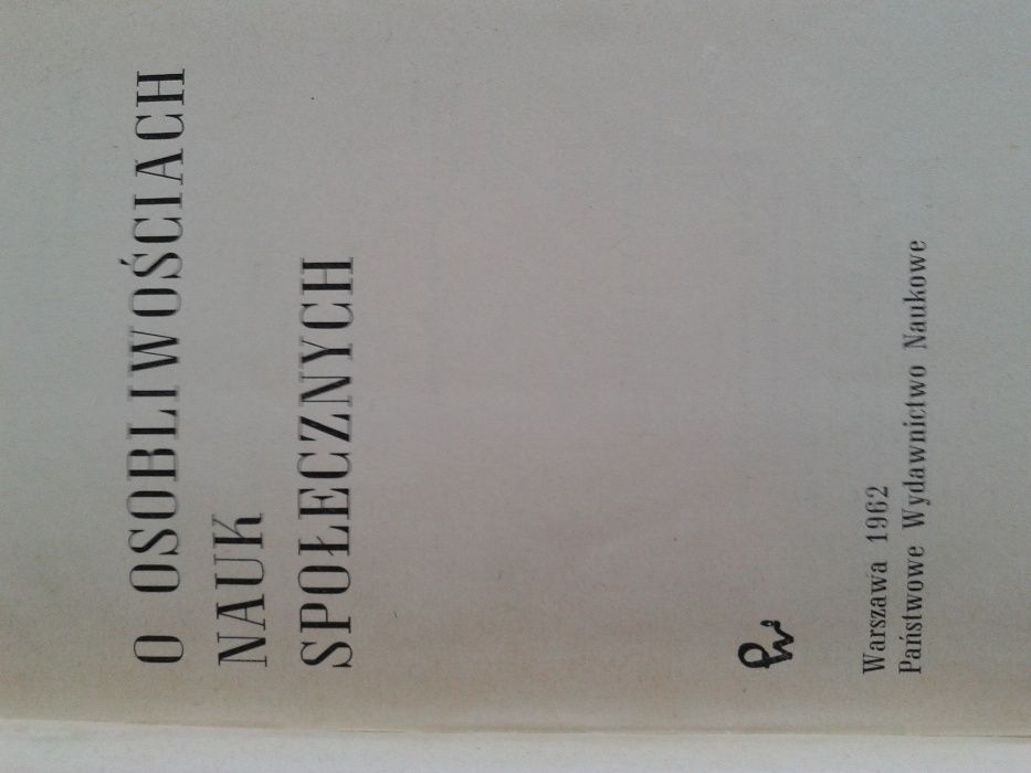 O osobliwościach nauk społecznych-OSSOWSKI Stanisław