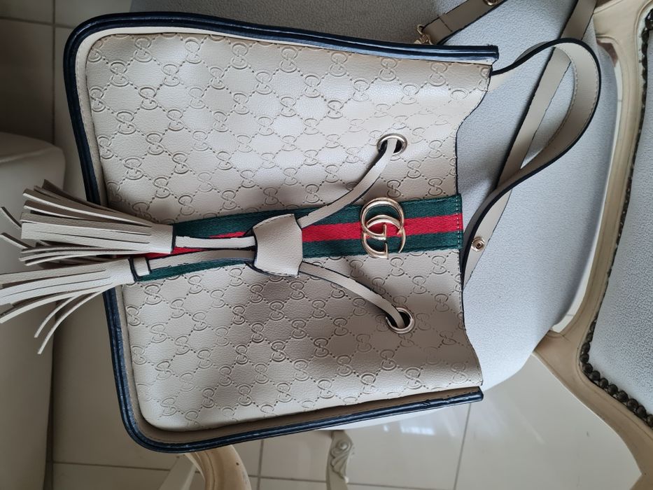 Torebka beżowa ekoskóra Gucci