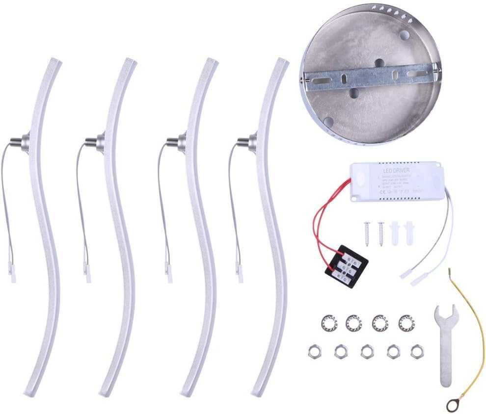 Osairous Lampa sufitowa LED, zakrzywione lampy sufitowe