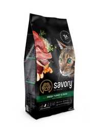Сухой корм для взрослых привередливых кошек Savory 2 кг (индейка и утк