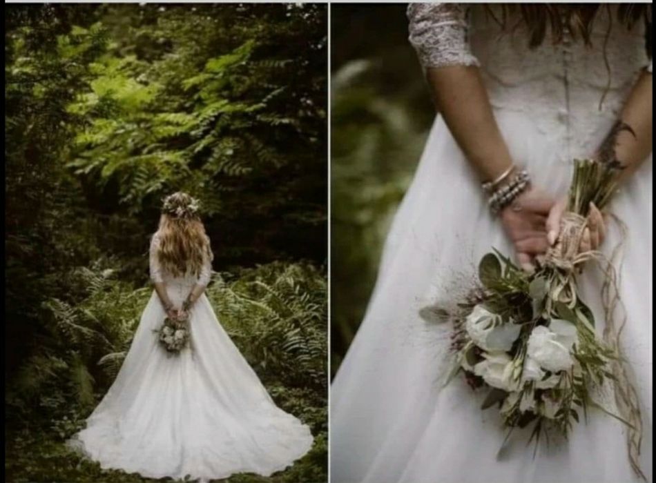 Suknia ślubna z bolerkiem