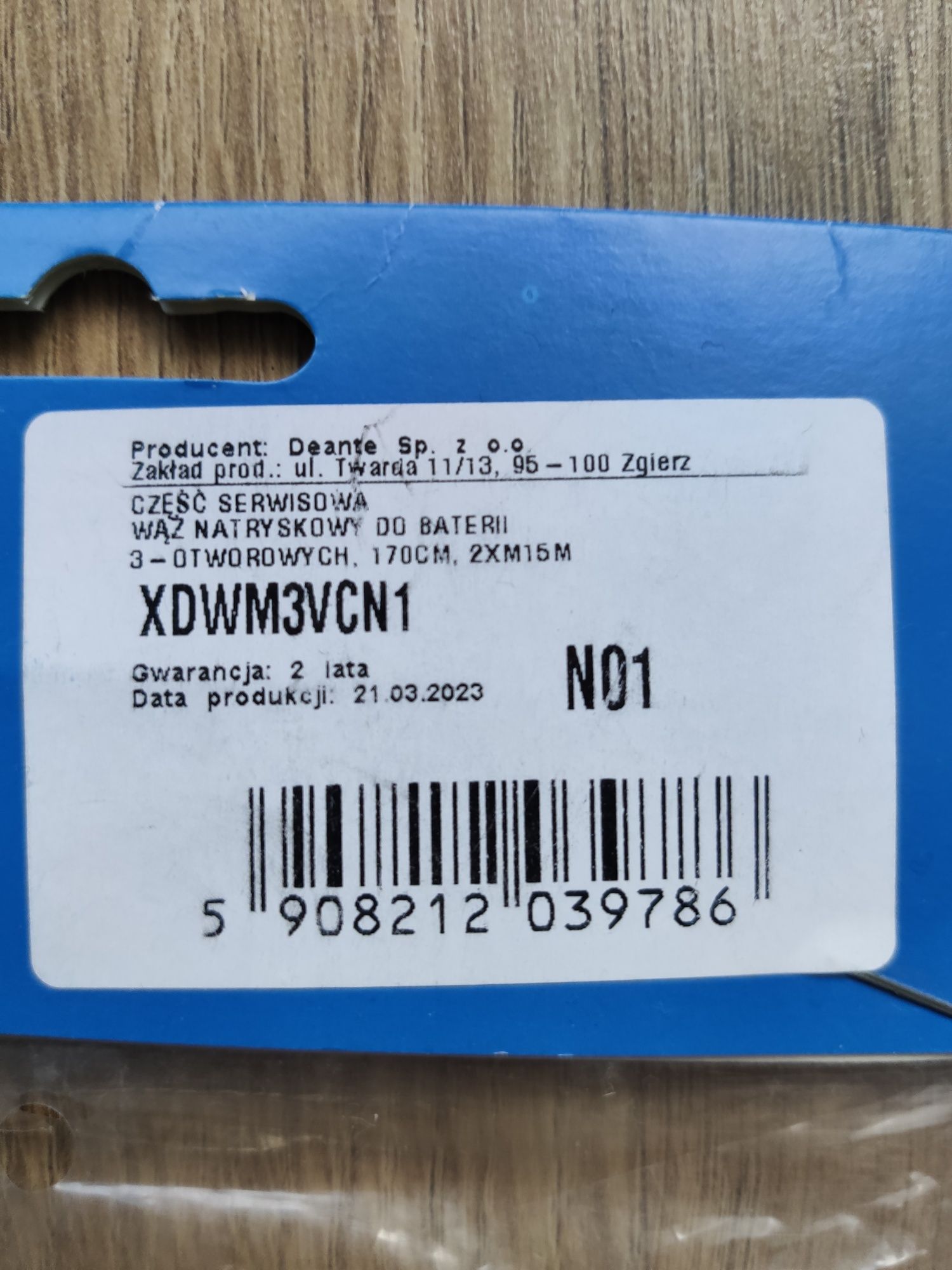 DEANTE wąż natryskowy BATERII 3 OTWOROWE 1300 MM łazienkowy