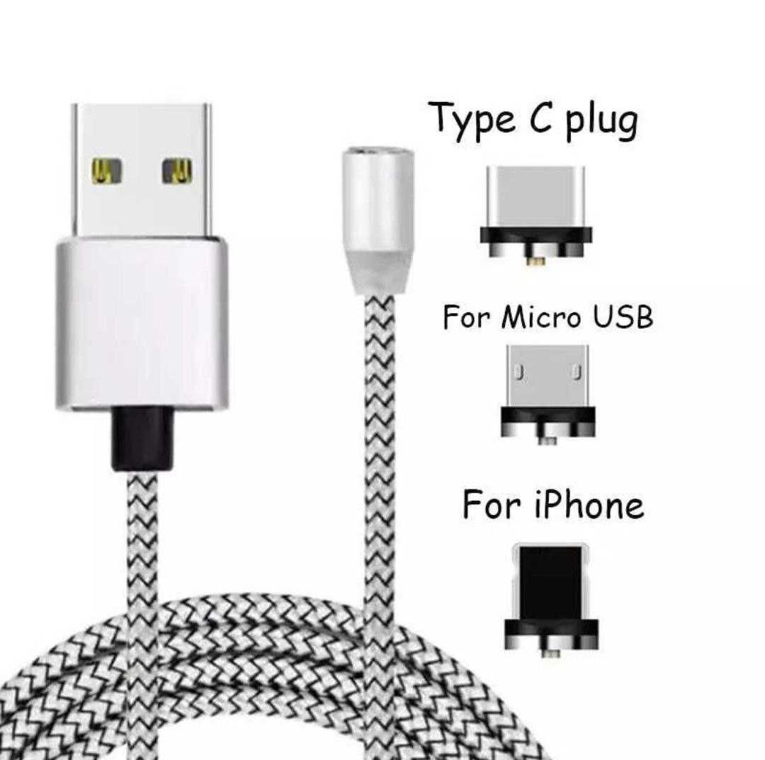 3 в 1 магнитный USB кабель! Iphone/Android. Lightning/TypeC/MicroUSB