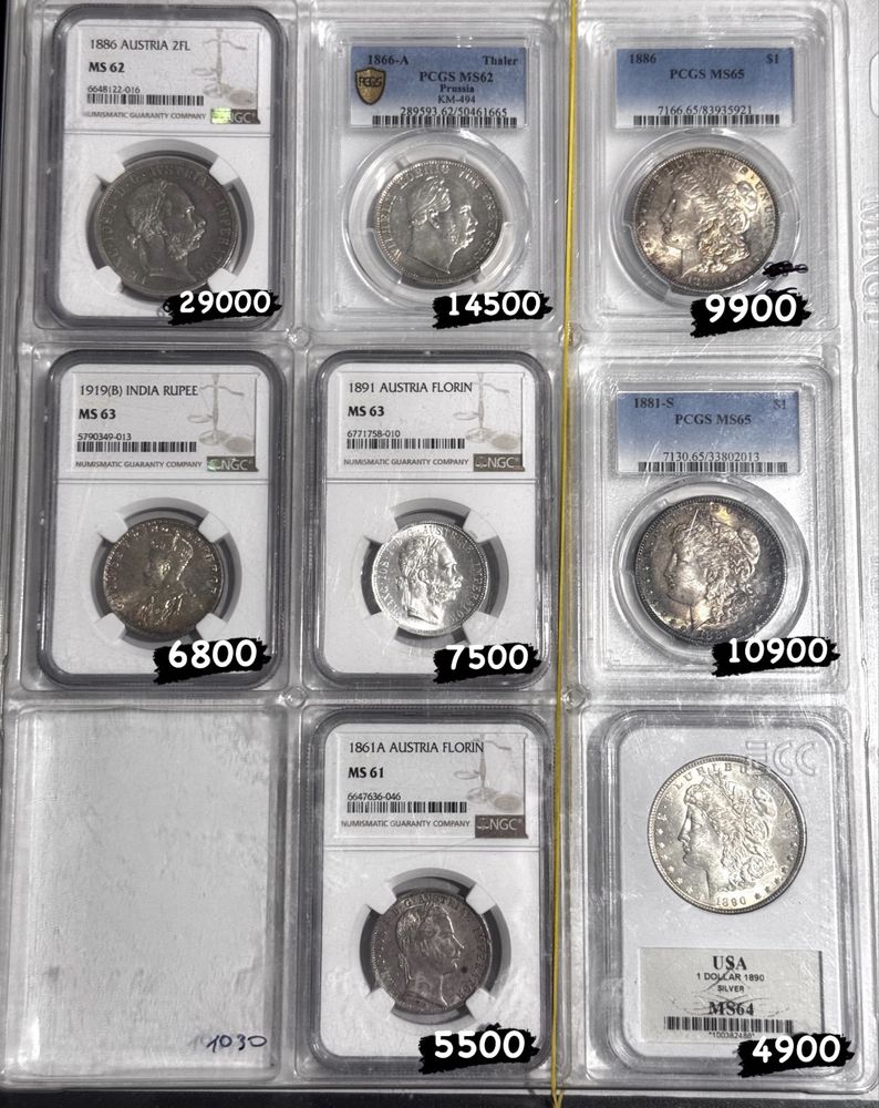 Монеты Германии,США,Австрии в слабах NGC,PCGS
