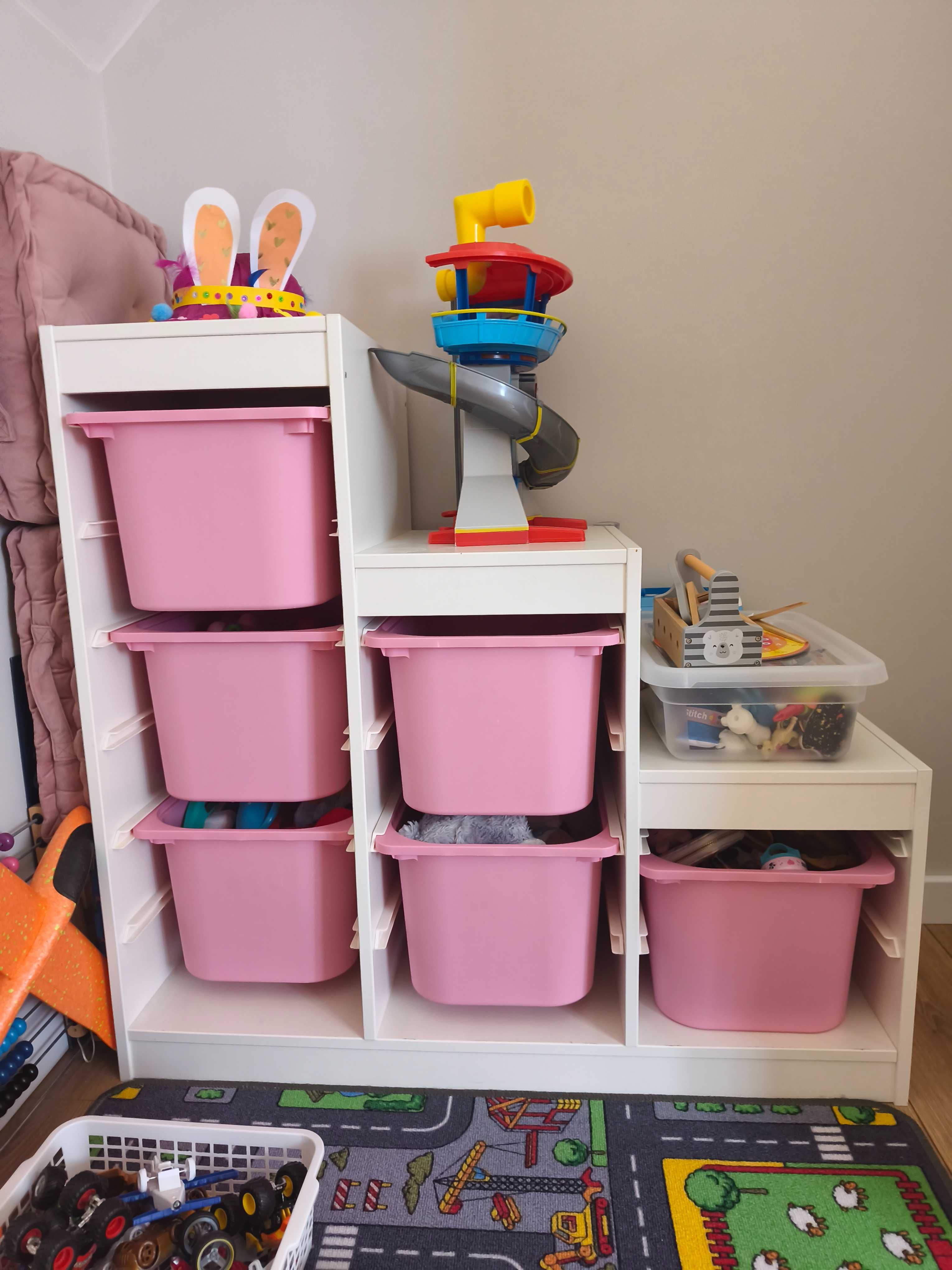Trofast Ikea 6 pojemników biało różowe odbiór osobisty Wołomin