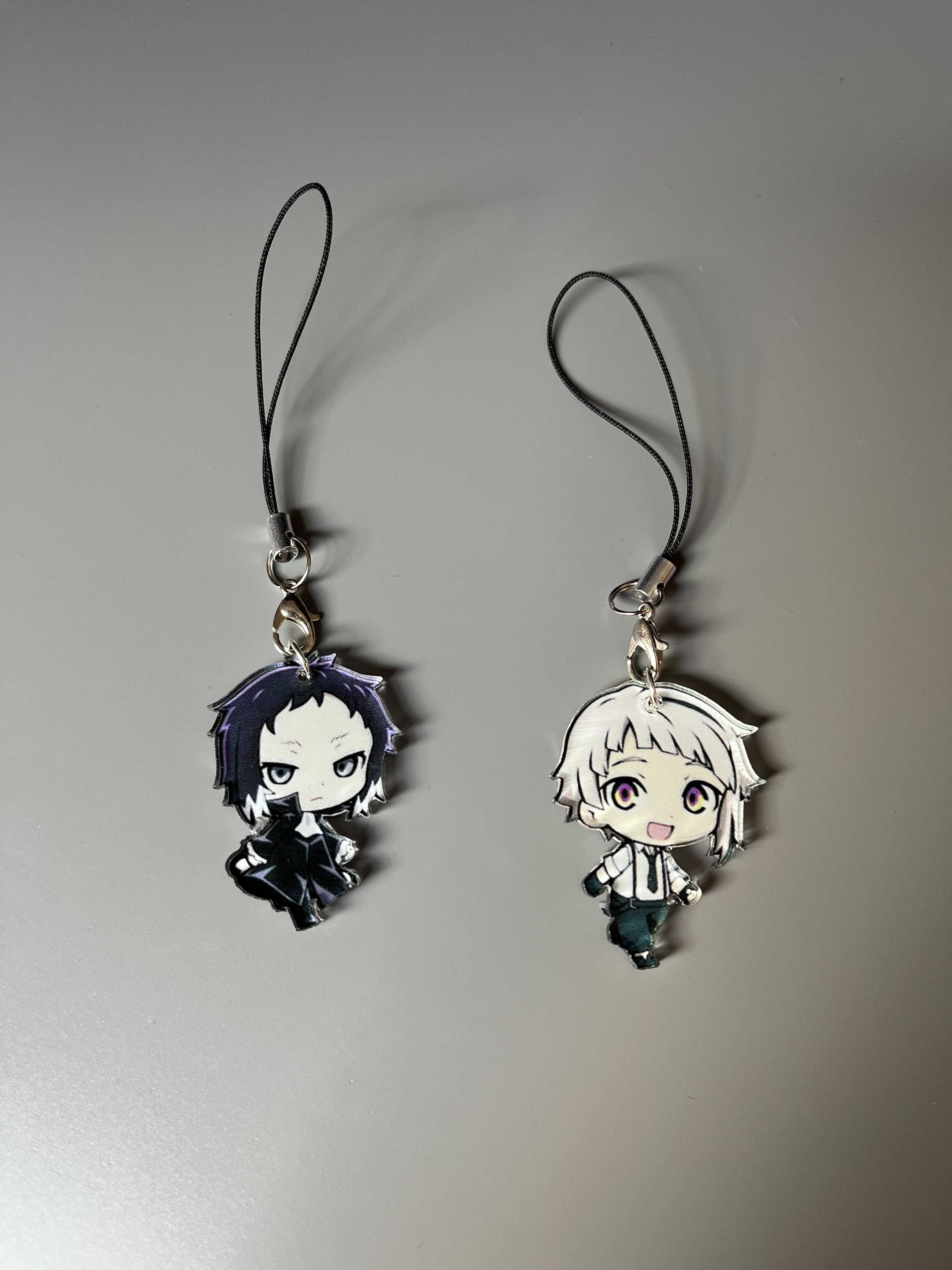 mini breloki zawieszki do telefonu Akutagawa i Atsushi