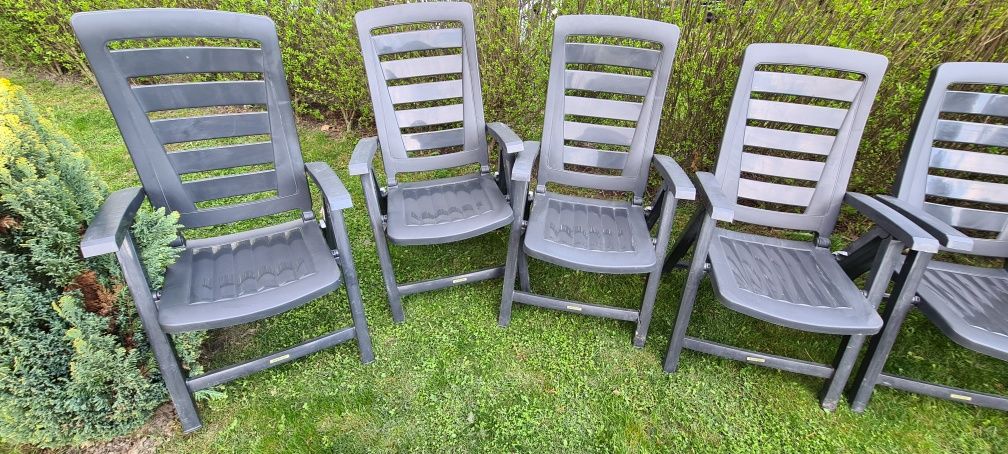 Krzesła ogrodowe fotel ogrodowy atracytowy skladane regulowane oparcie