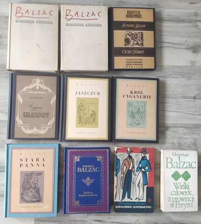 Balzac zestaw książek, część z lat pięćdziesiątych pięknie oprawiona