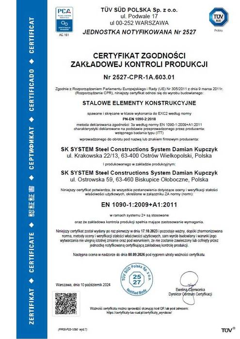 Hala 405 m2 stalowa magazyn warsztat płyta konstrukcja SK SYSTEM