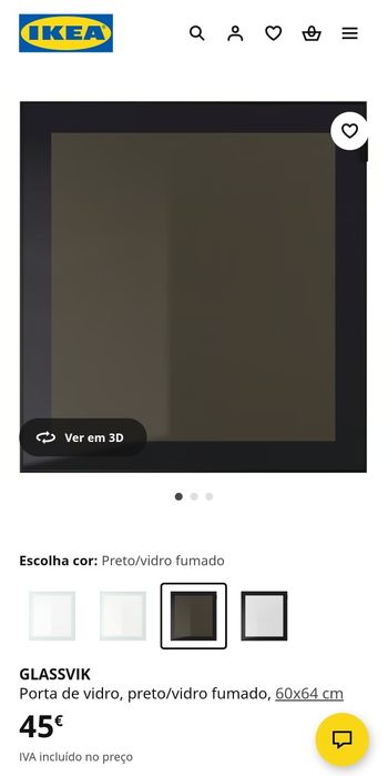 Porta de vidro, preto/fumado para bestå 60x64