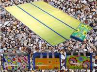 Коврик для пляжа, пикника, пляжный коврик-сумка  cоломка фольга