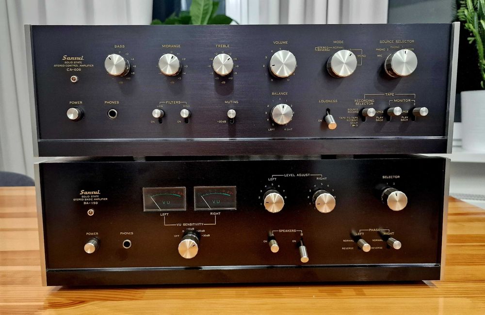 Wzmacniacz koncówka Sansui BA-150 preamp Sansui CAC-606