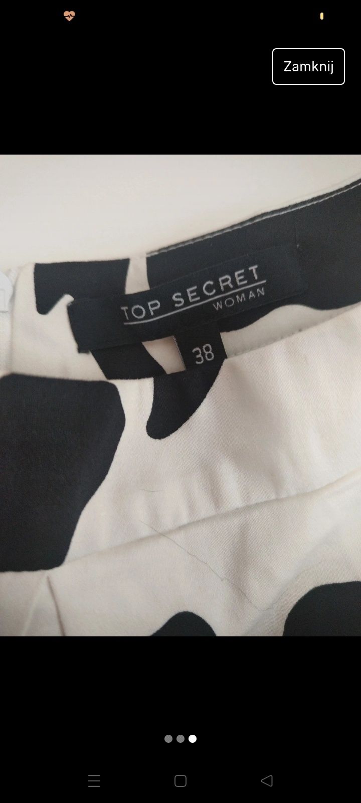 Biało-czarna rozkloszowana spódnica Top Secret 38
