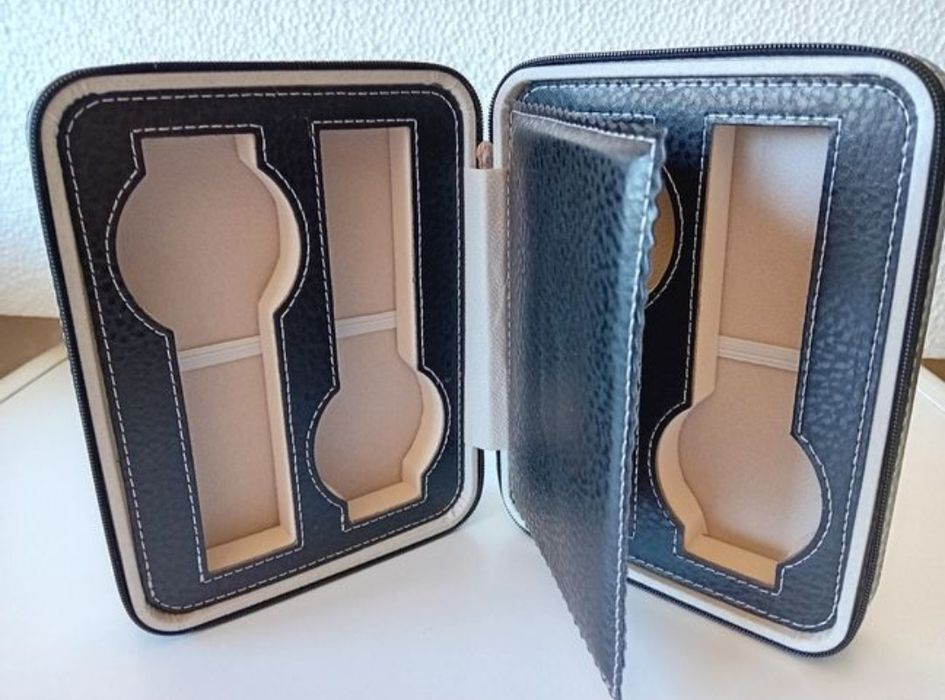 Estojo 4 Relógios Seiko Citizen Breitling Hamilton Rolex Breitling Iwc