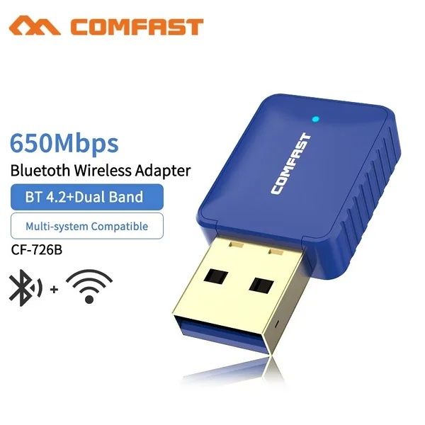 COMFAST CF-726B двухдиапазонный WiFi адаптер 2,4Ghz / 5.8Ghz + Bluetoo