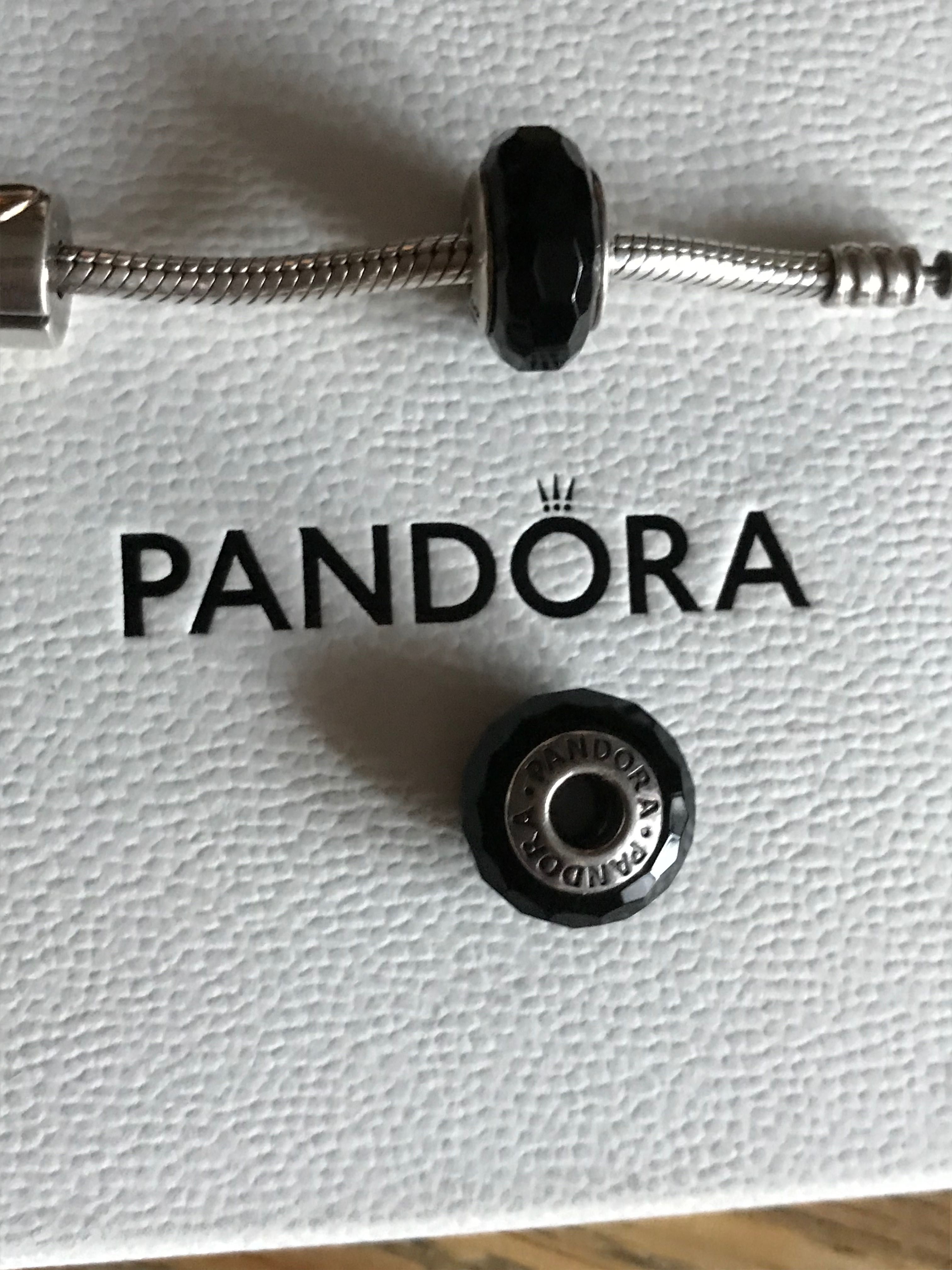 Pandora Charms Murano Czarna fasetka 791069 Unikat
