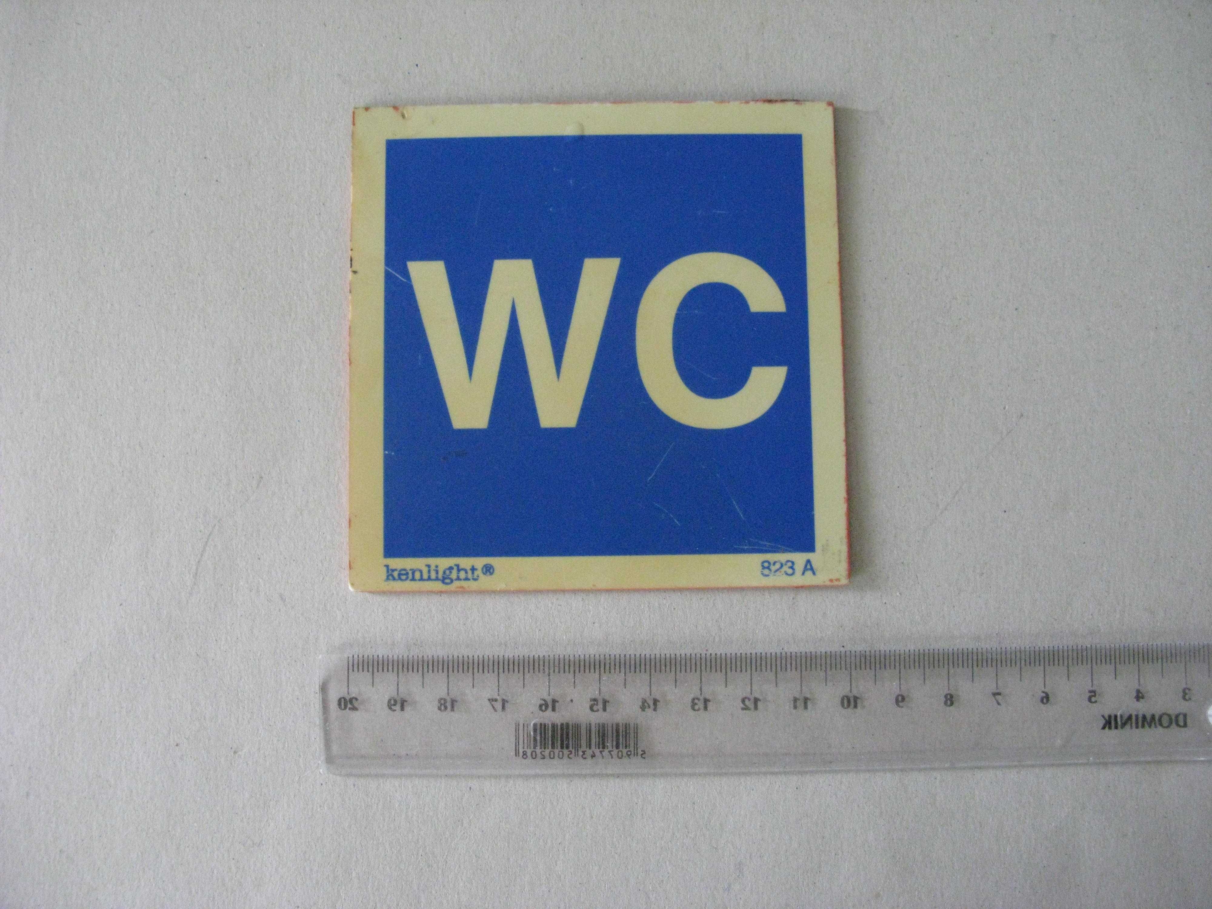 stara tabliczka WC  PRL 10 cm kenlight 823A