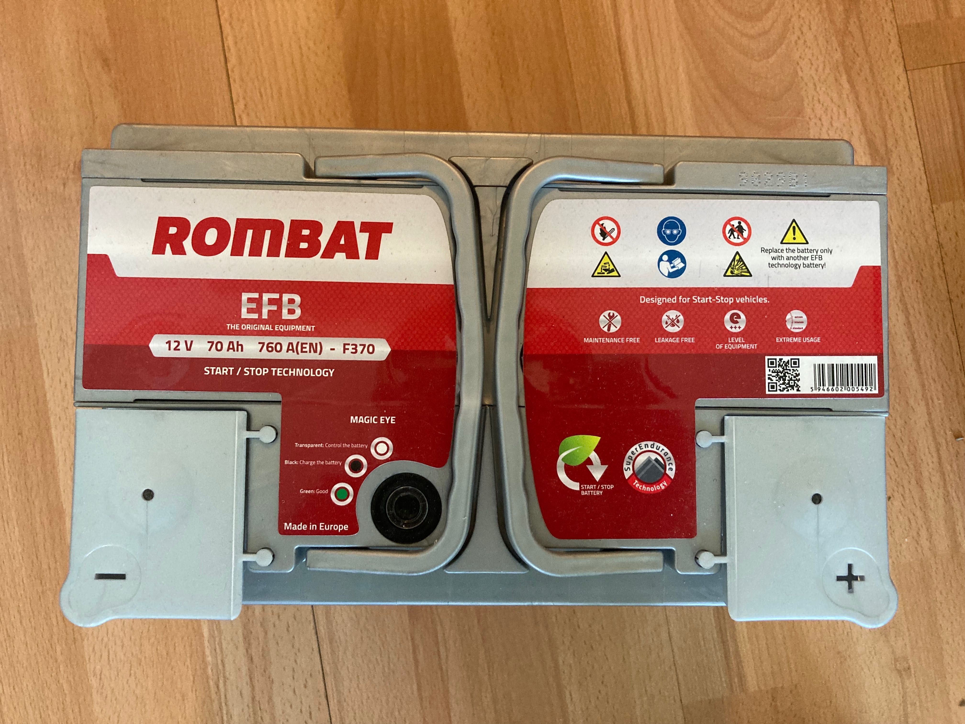 Акумулятор для авто ROMBAT EFB 12V 70Ah 760A(EN) - F370 Start - Stop