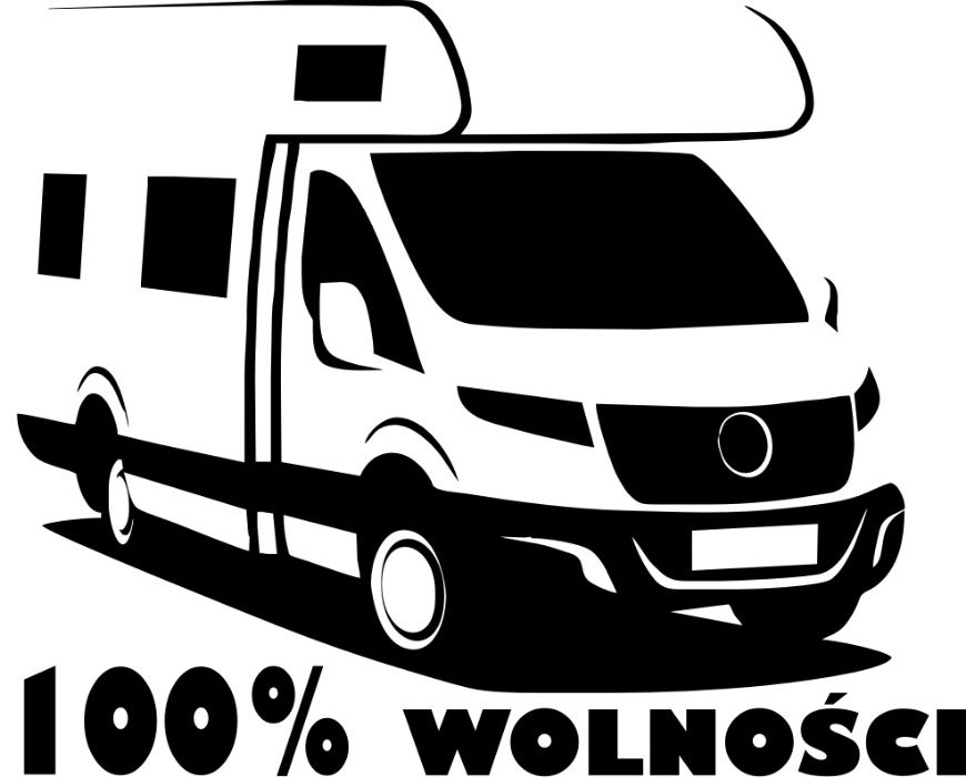 N1084 Naklejka Kamper 100% wolności