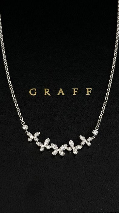 Золоте Кольє в стилі GRAFF Колекція Pavé Butterfly з діамантами