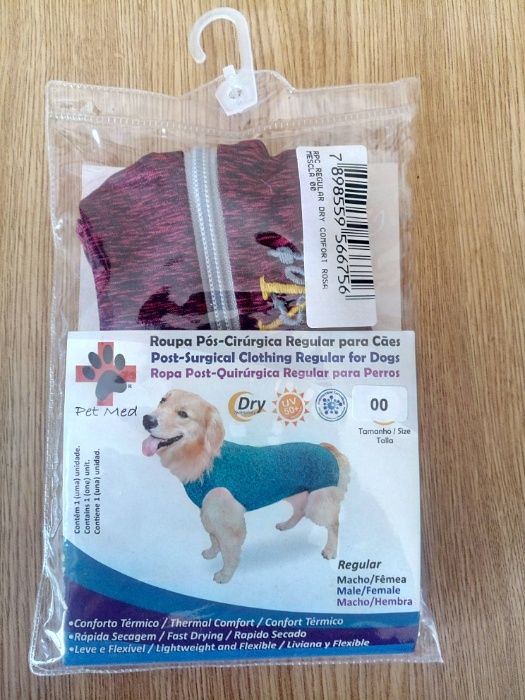 Roupa Pós-Cirúrgica Regular para cães novo