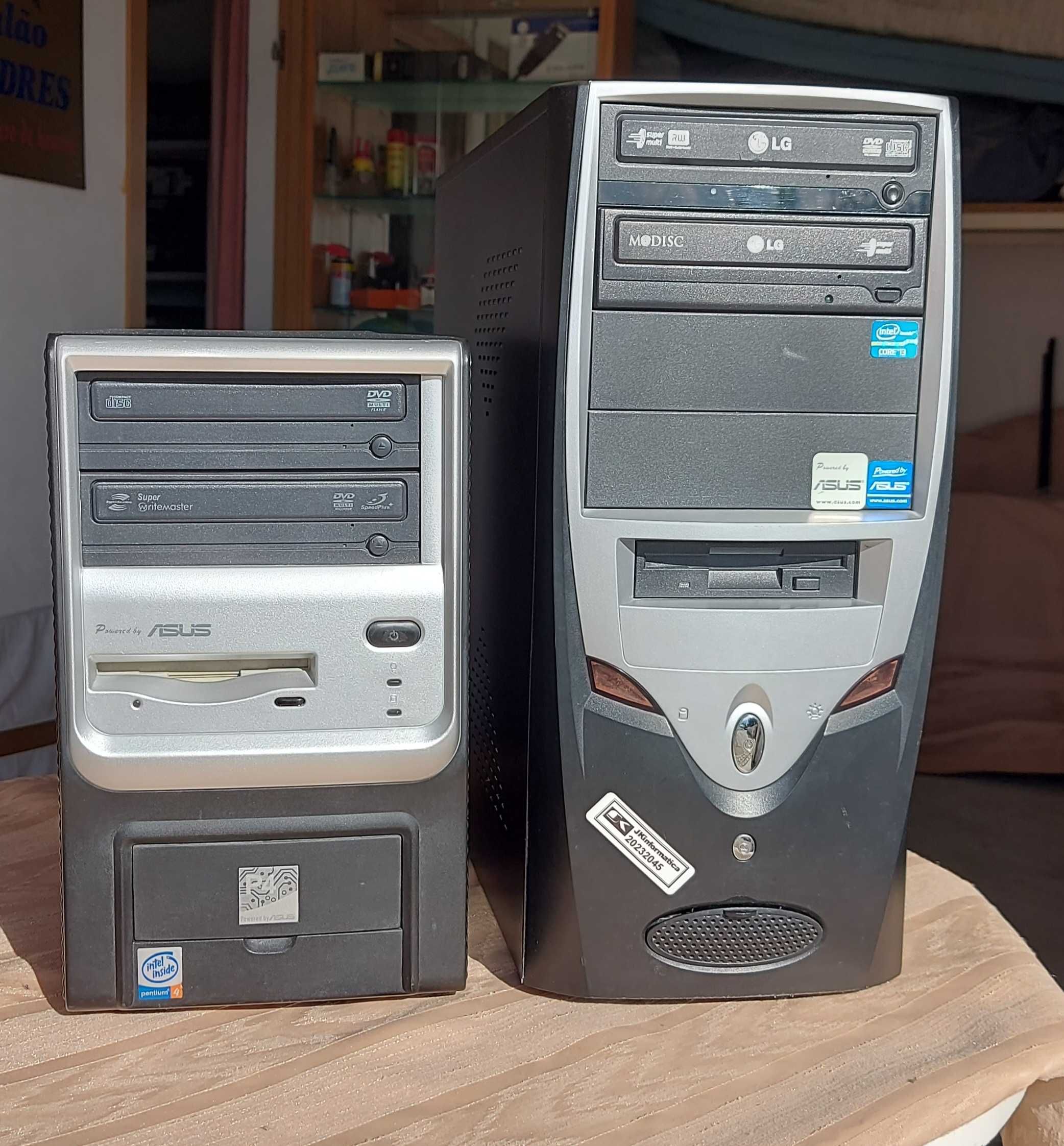 Computadores de secretária, monitores e impressoras