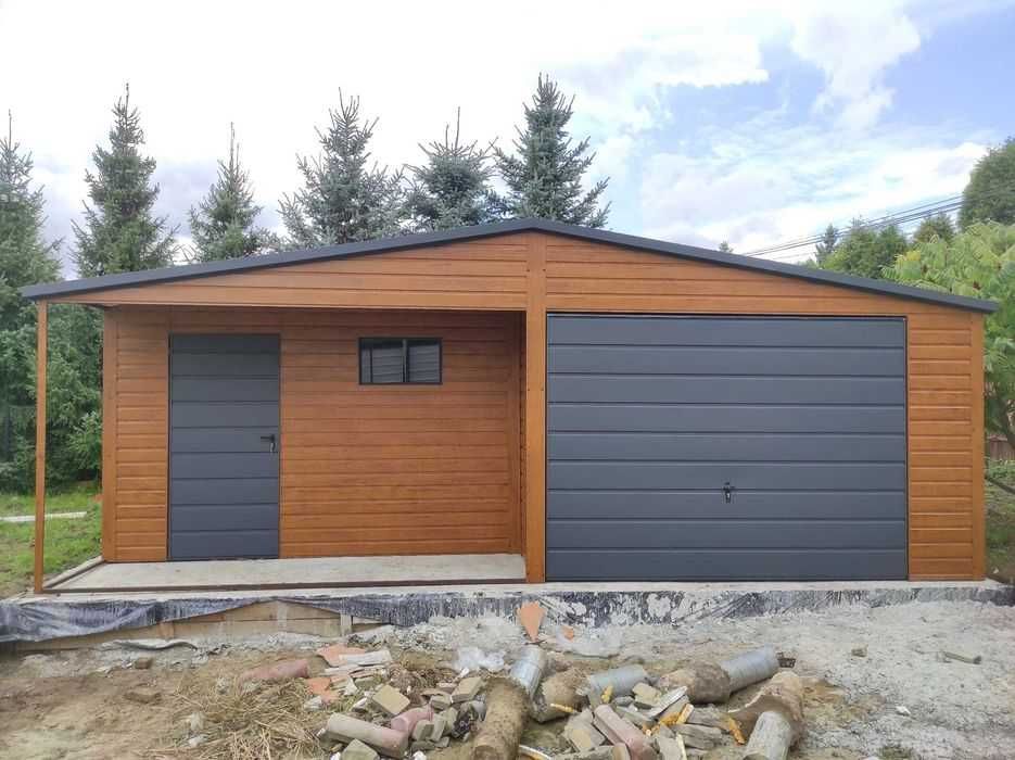 Garaż Blaszany 6x6 6x7 7x7 4x6 Blachodachówka Profil garaze blaszane