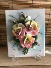 Lindo quadro de rosas ressaltadas