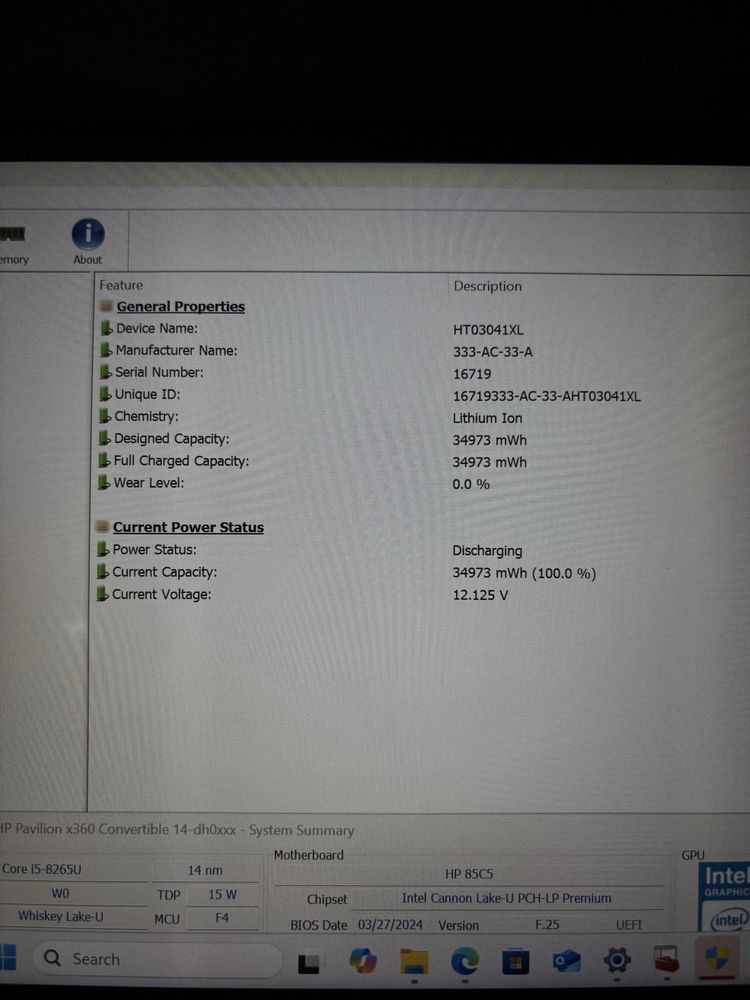 HP Pavilion x360 touch i5 8265U nvidia mx130