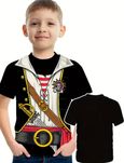 Koszulka pirat strój kostium dla chłopca 128-134 oraz damski MOM L-XL