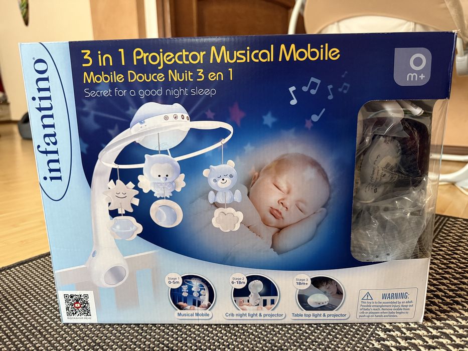 Мобіль 3 in 1 projector musical mobile