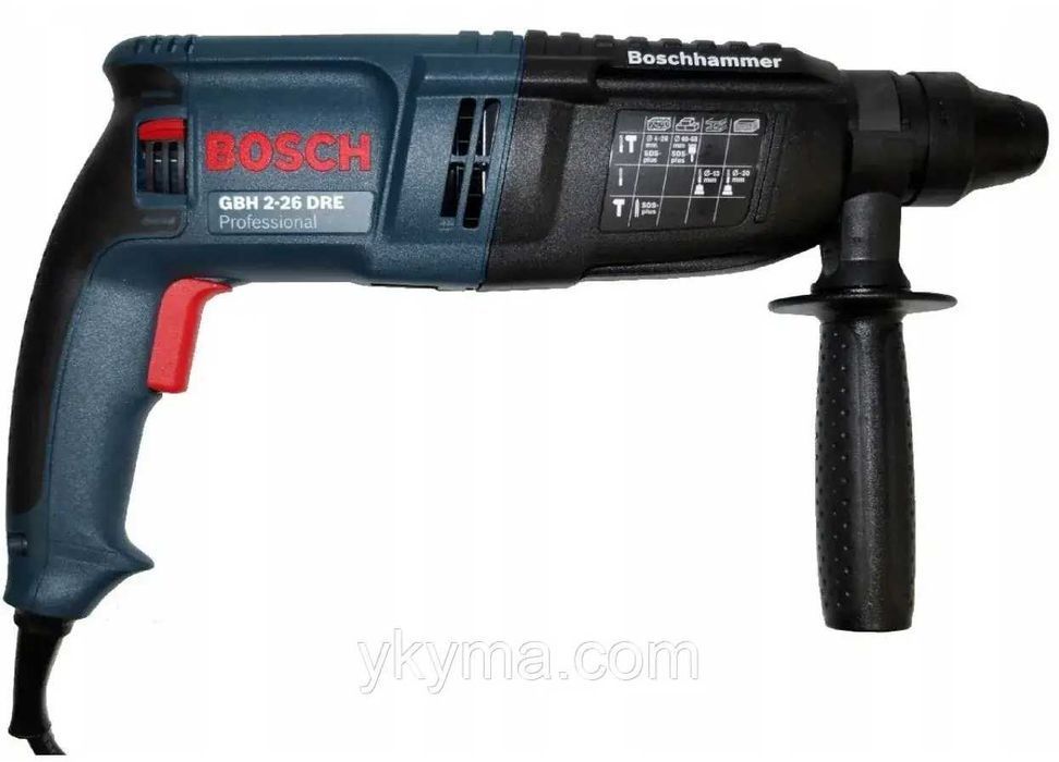 Перфоратор Bosch 2-26 DRE прямий (800Вт 6100уд 2.7дж кейс лопатки ) PL