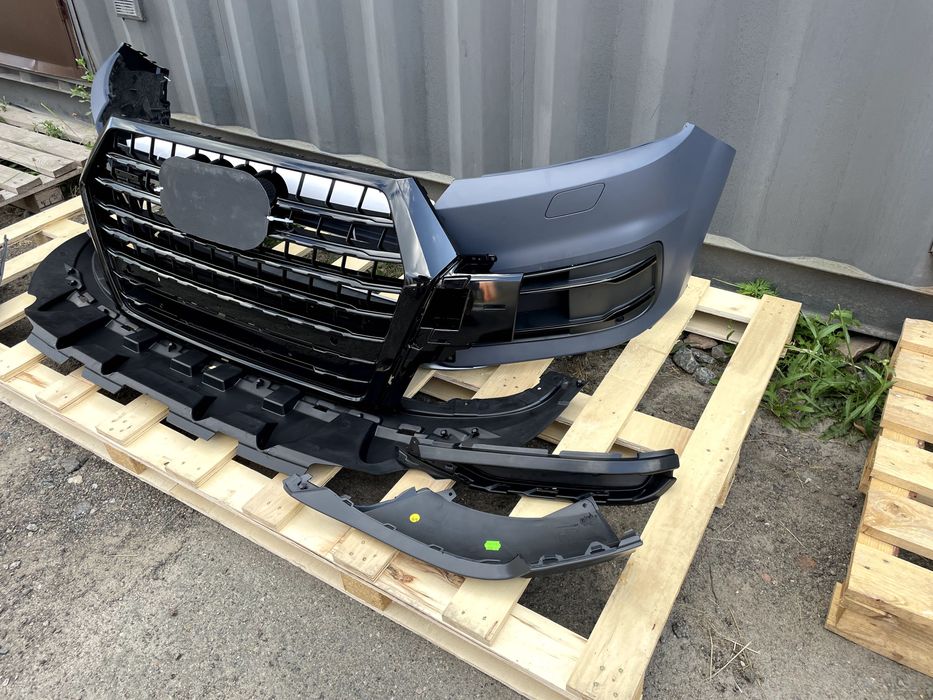 Передній бампер audi q7 4m 2015-2019р/Audi Q7 4M/ауді ку7 +Підрешітник