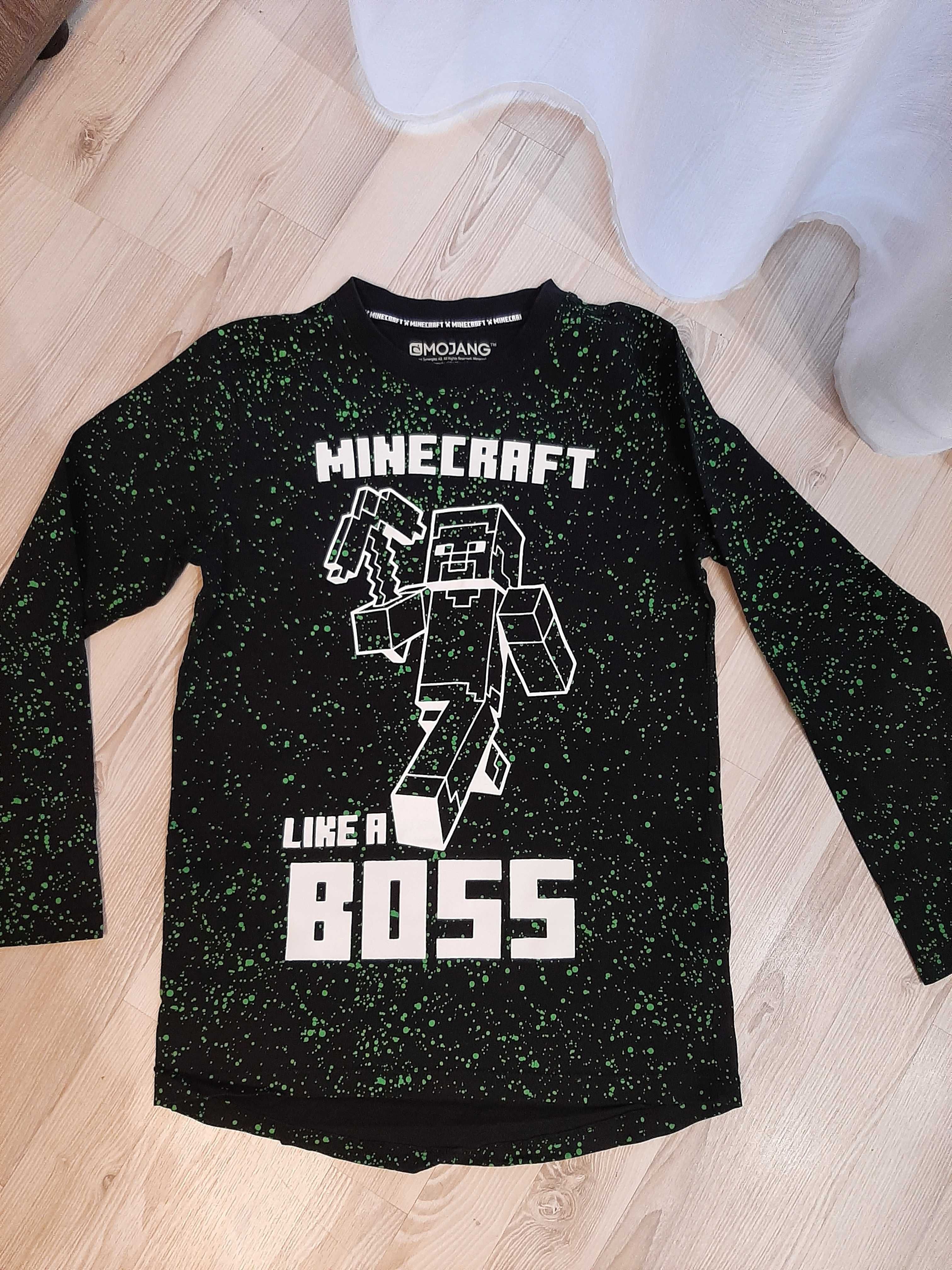 Koszulka z długim rękawem rozm.152 Minecraft