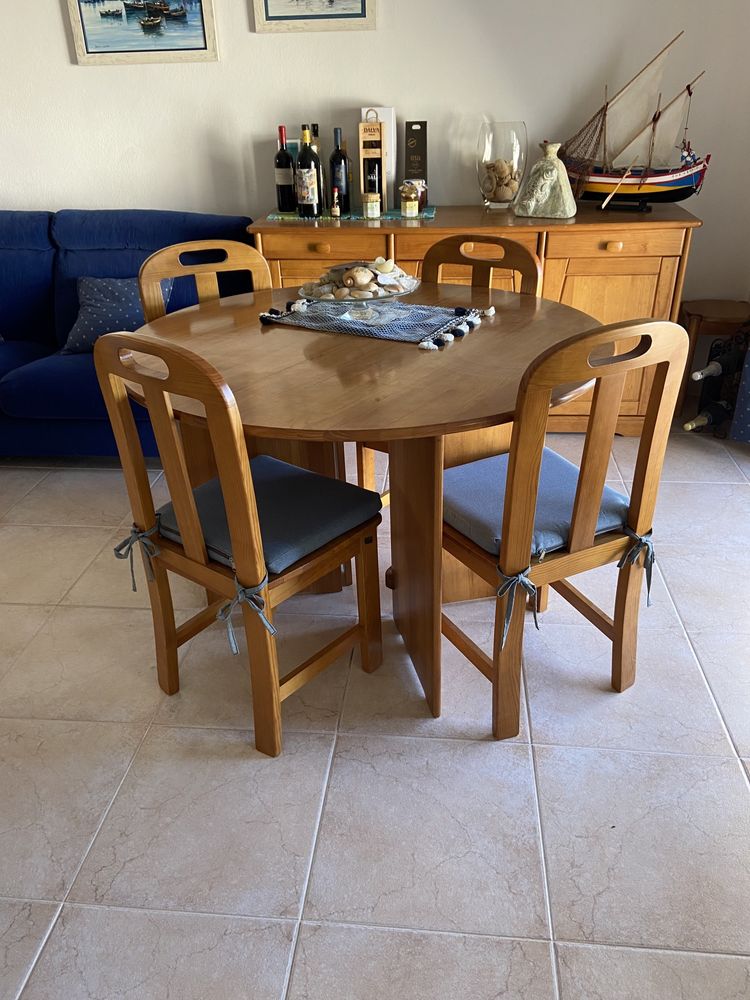 Mesa de sala extensivel em pinho
