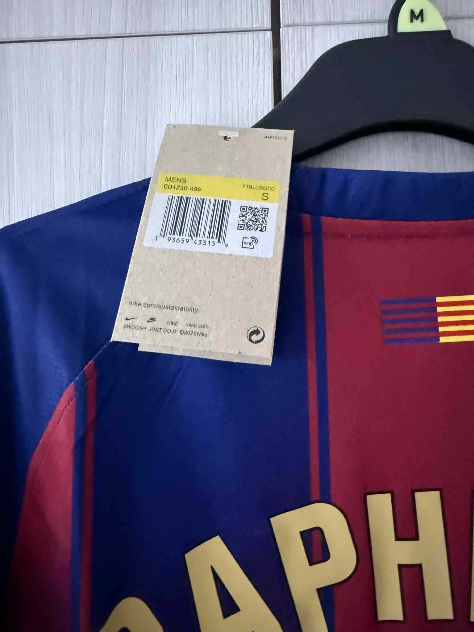 Nowa koszulka piłkarska FC Barcelona 25/26 RAPHINHA rozmiar S domowa