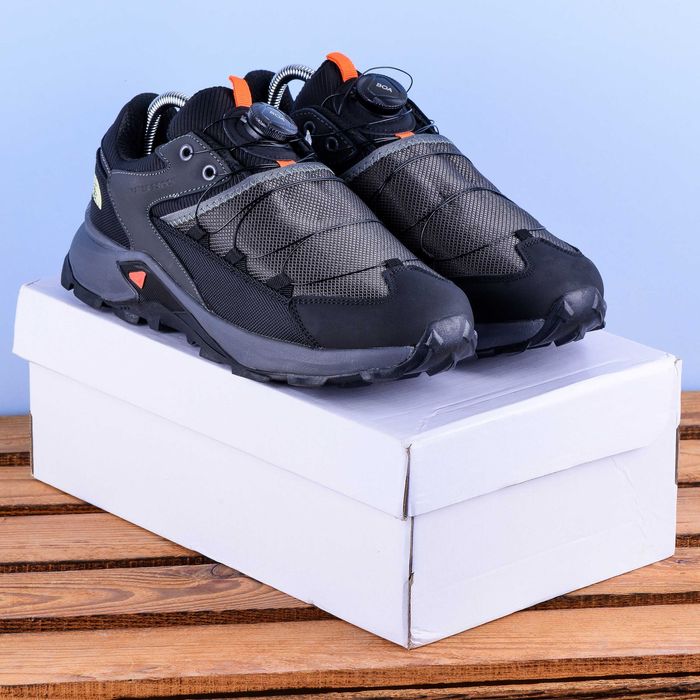 (2128) Термо Зимові The North Face Чоловічі Кросівки чорний з сірим