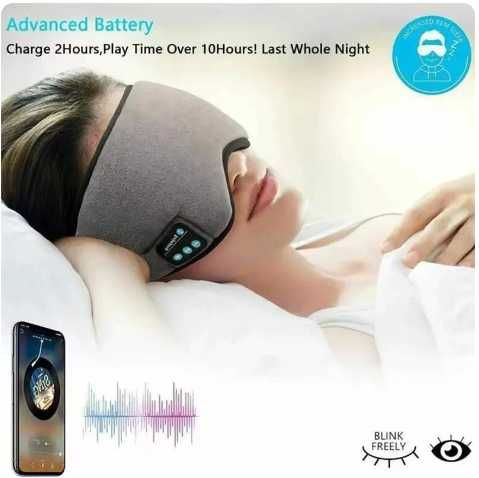 Opaska na oczy - słuchawki Bluetooth - bezprzewodowe - do spania -6szt